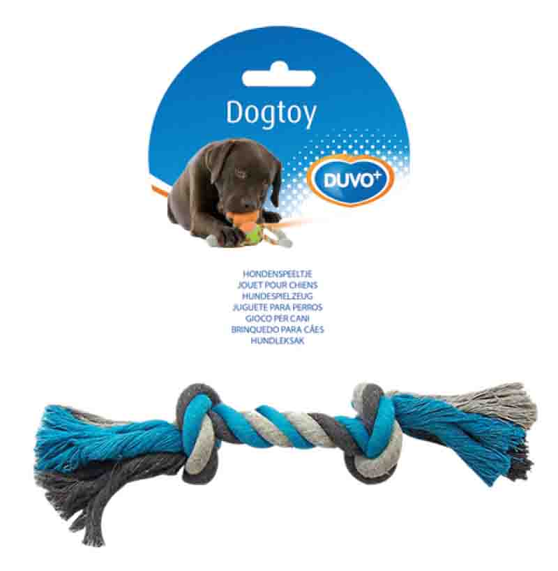 Dogtoy knoop bl/gr - Dogtoy knoop bl--gr