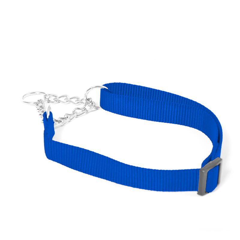 Nylon wurghalsband blauw - Nylon wurghalsband blauw